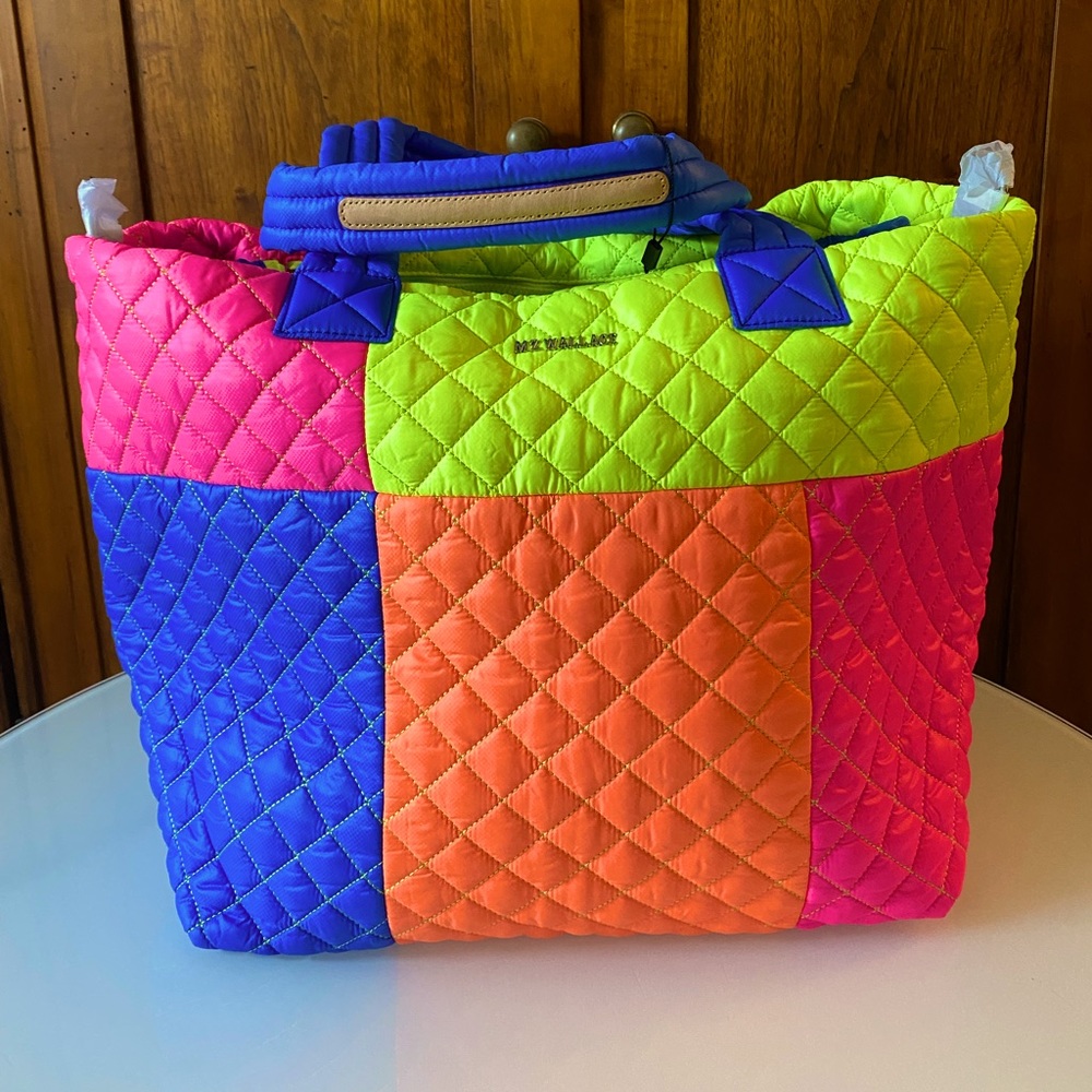 MZ Wallace Limited edition Neon Patchwork large metro tote deluxe. - NWT